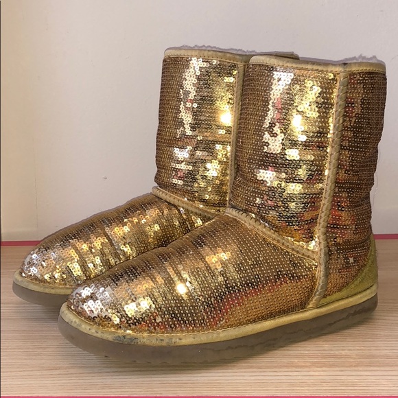 Gold sequin uggs Clearance